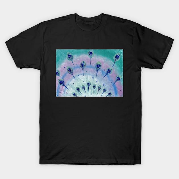 peacock feathers T-Shirt by Chigurena